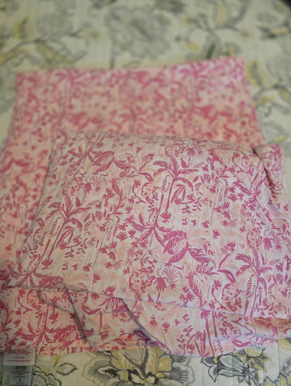 Pottery Barn Teen Lilly Pulitzer Swing of Things Full Flat Fitted Sheets EnP